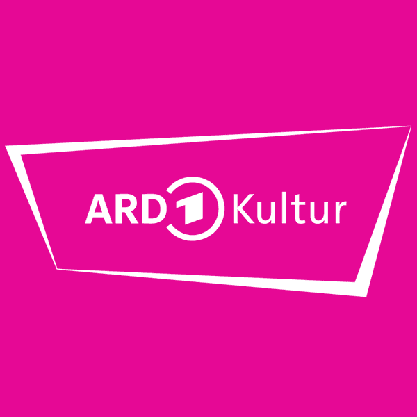 Startseite ARD Kultur. Logo der ARD und der Schriftzug Kultur in Fuchsia.