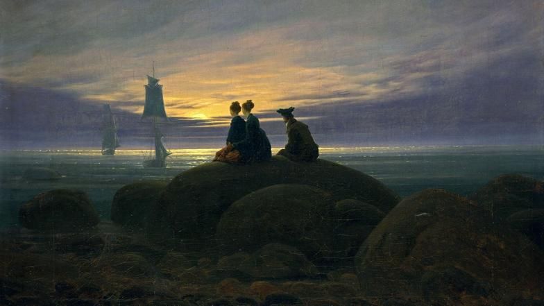 Mondaufgang am Meer von Caspar David Friedrich