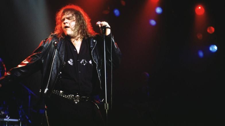 Marvin Lee Aday, Künstlername Meat Loaf, steht 1988 im Tempodrom in Berlin auf der Bühne.